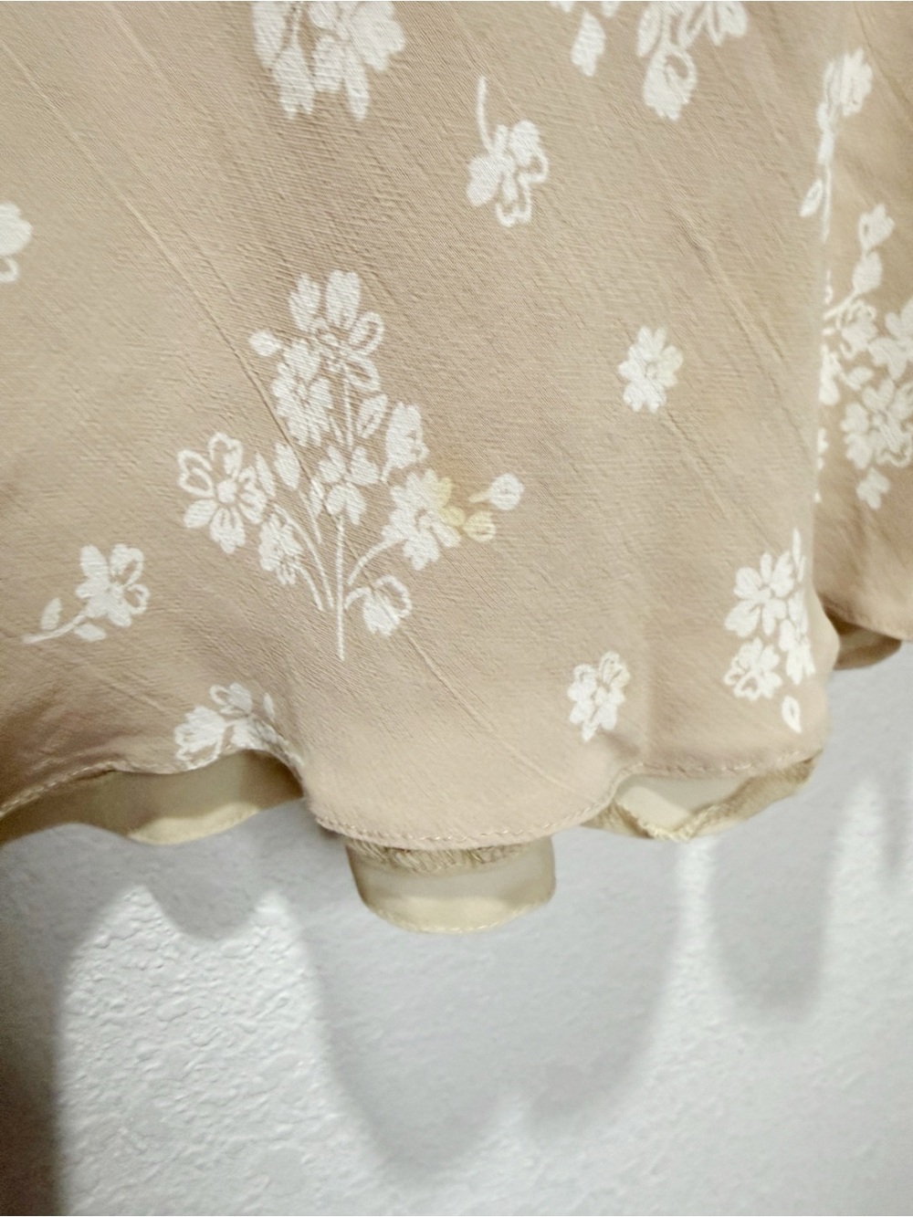 Laura Ashley Cottagecore Floral Modest Midi Ruffle Hem Dress Bias Cut - Picture 5 of 8